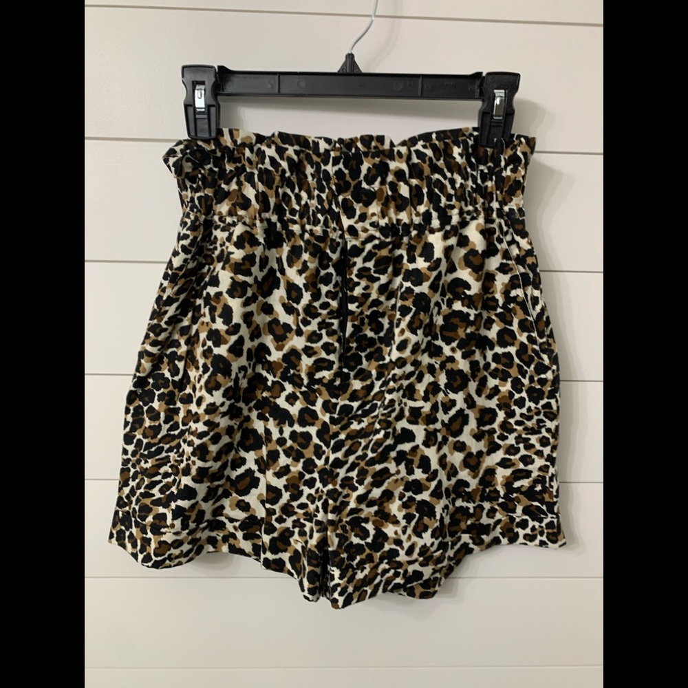 leopard paper bag shorts XS/one piece swim suit S